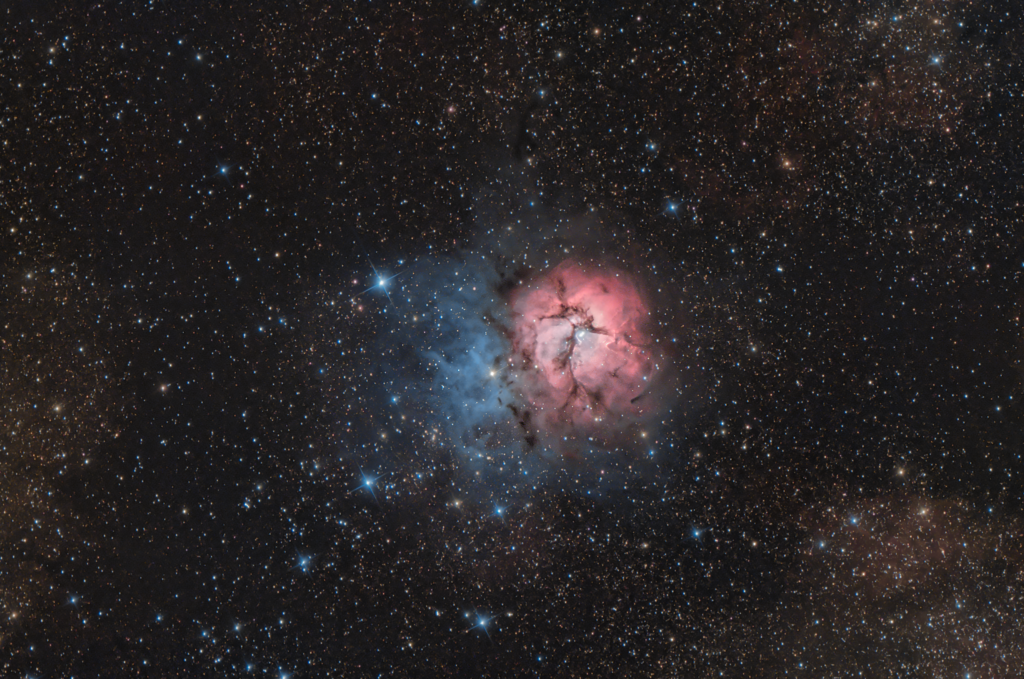 Nebulosa Trifida - M20 ZWO ASI 294 MC Pro Recensione Filtro Optolong L-Pro Recensione