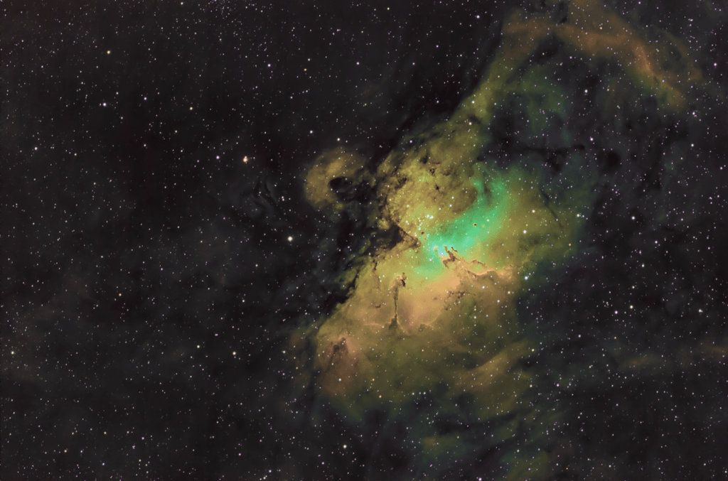 Nebulosa Aquila M16 o NGC 6611 Pilastri della Creazione Telescopio SkyWatcher 200/1000 Recensione