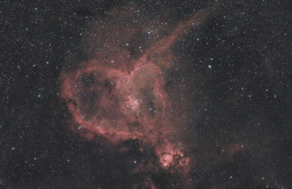 Nebulosa Cuore IC 1805 qhy367c full frame tecnosky ag90 QHY 367C Full Frame, la prima prova