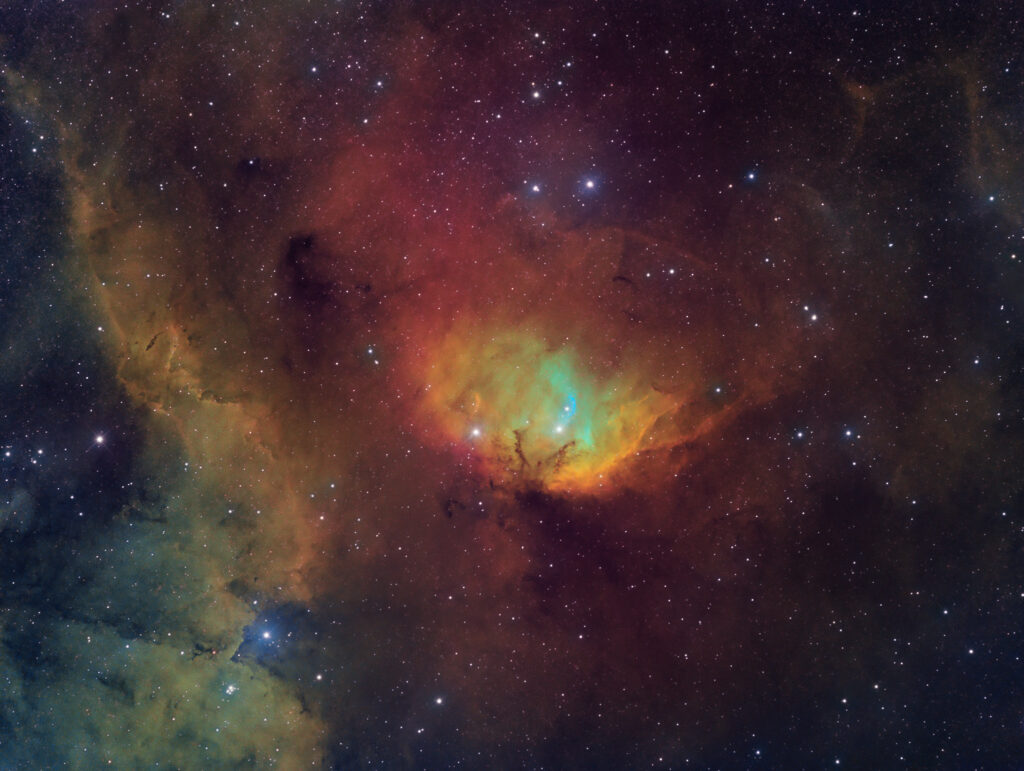 Nebulosa Tulipano Sh2-101 Hubble Palette SHO