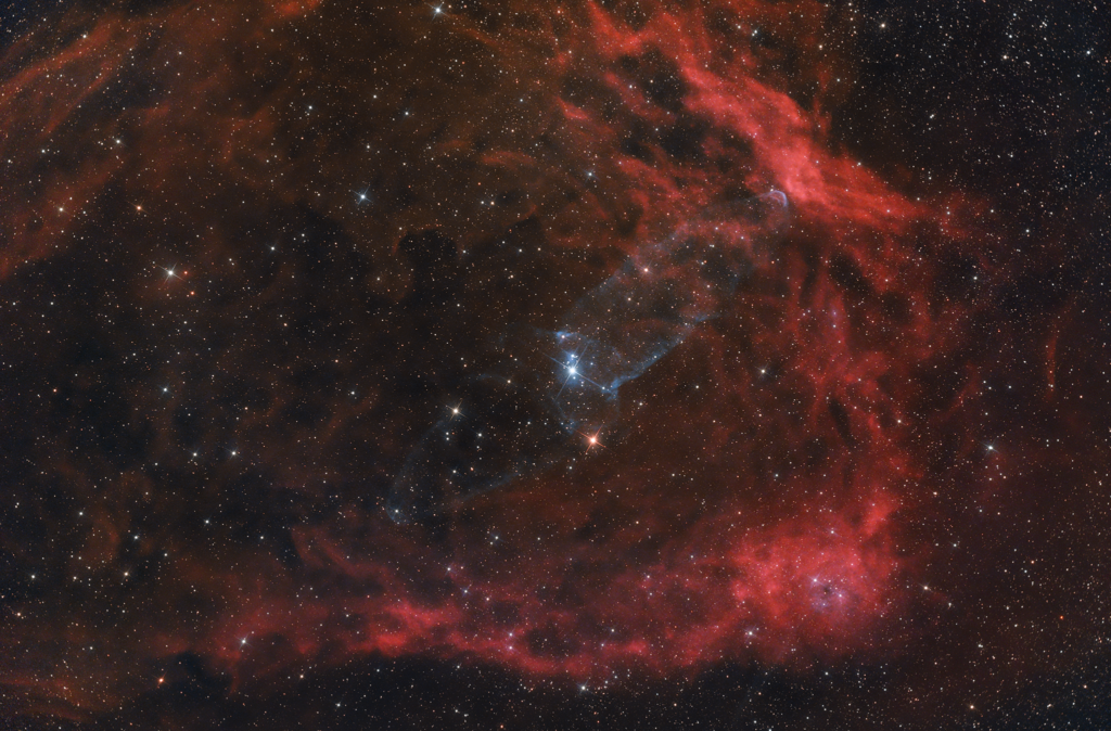 Nuova ASI 2400 MC Pro prime prove SH2-129 (nebulosa Pipistrello) e Ou4 (nebulosa Calamaro) nel Cepheo astrofotografia
