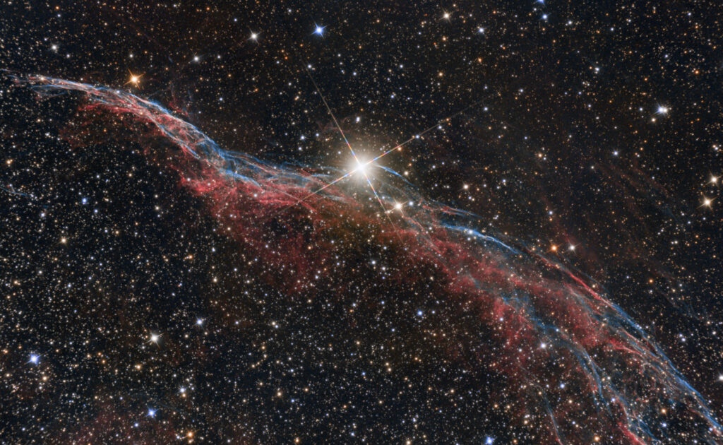 Nuova ASI 2400 MC Pro prime prove Nebulosa Scopa della Strega NGC 6960 asi 2400 rc tecnosky rc8 banda larga l-pro optolong nebulosa velo