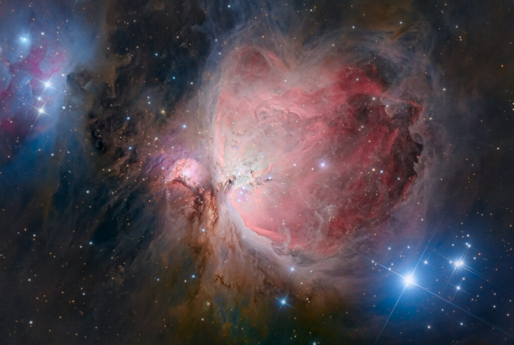 Grande nebulosa di Orione M 42 great orion nebula banda larga astrofotografia trapezio fotografare osservare fotografia telescopio