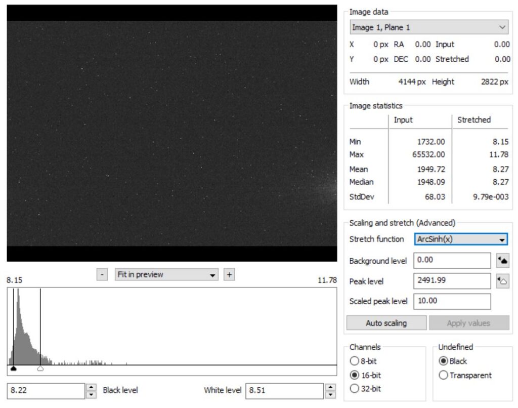 Impostare l'OFFSET nelle camere astronomiche CMOS