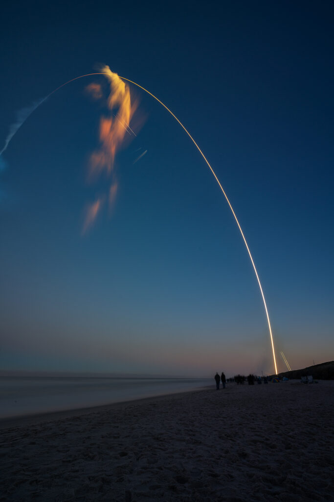 Ho fotografato un Falcon Heavy di SpaceX a Cape Canaveral.