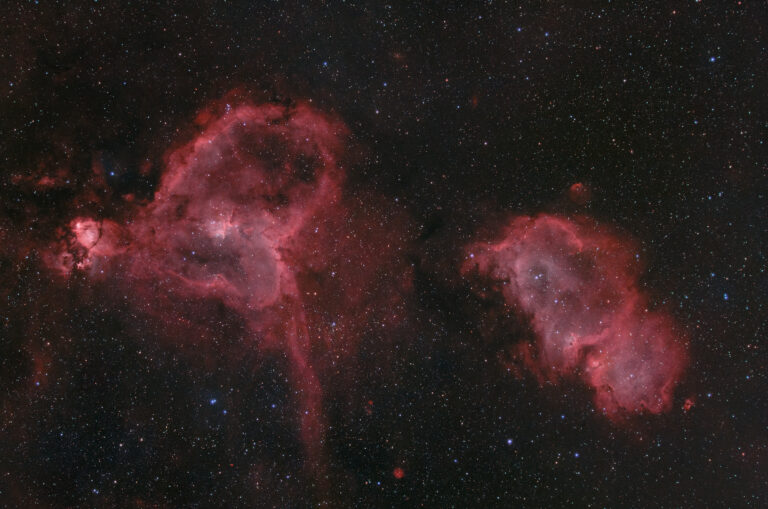 Astrofotografia su nebulosa Anima e Cuore filtro l-qef fotografia astronomica banda stretta banda larga