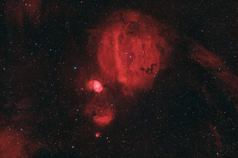 Nebulosa Sh2-232 sharpless bicolor hoo h-alplha oiii astrofotografia Astrofotografia sulla nebulosa Sh2-232 The Great Pumpkin