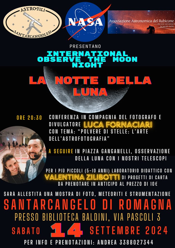 La notte della Luna Santarcangelo di Romagna luca fornaciari astrofotografia