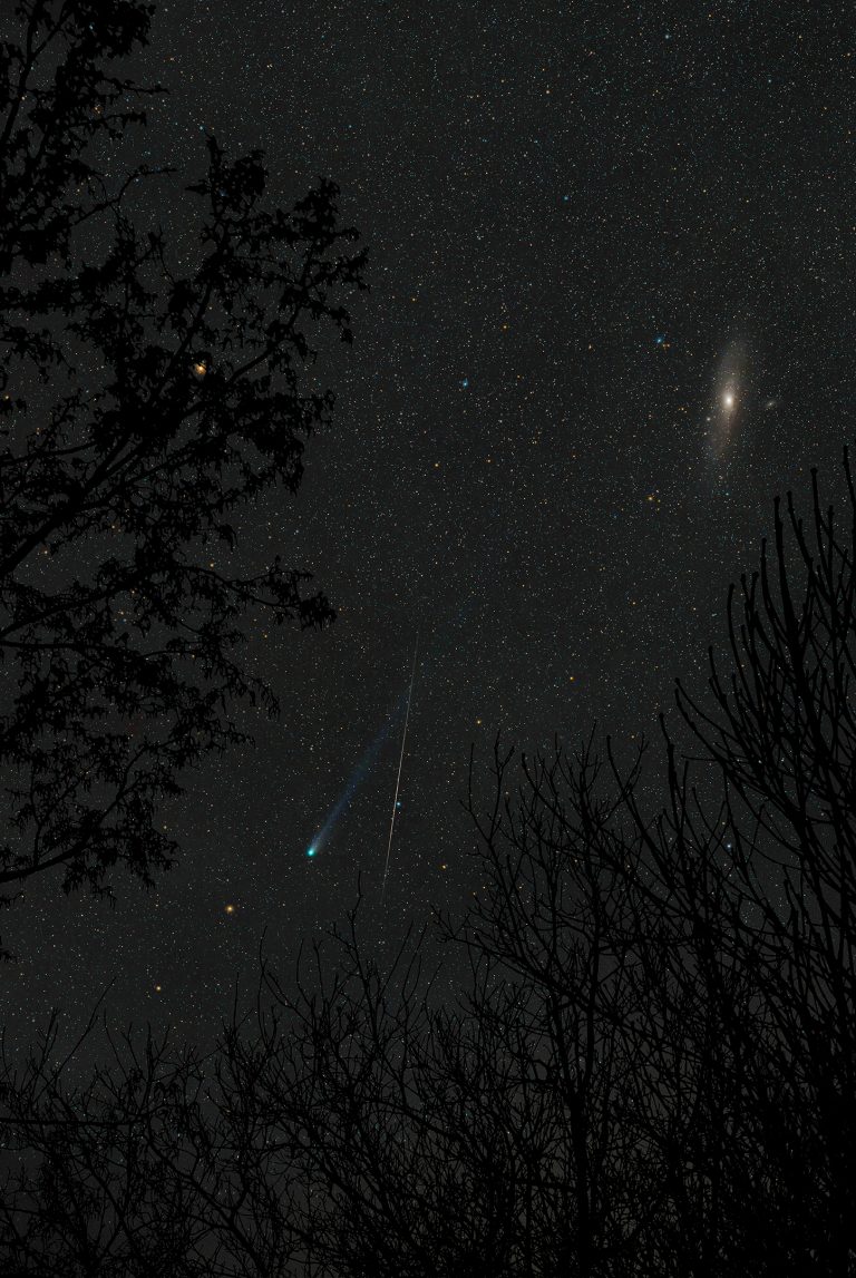 Cometa 12P e Andromeda