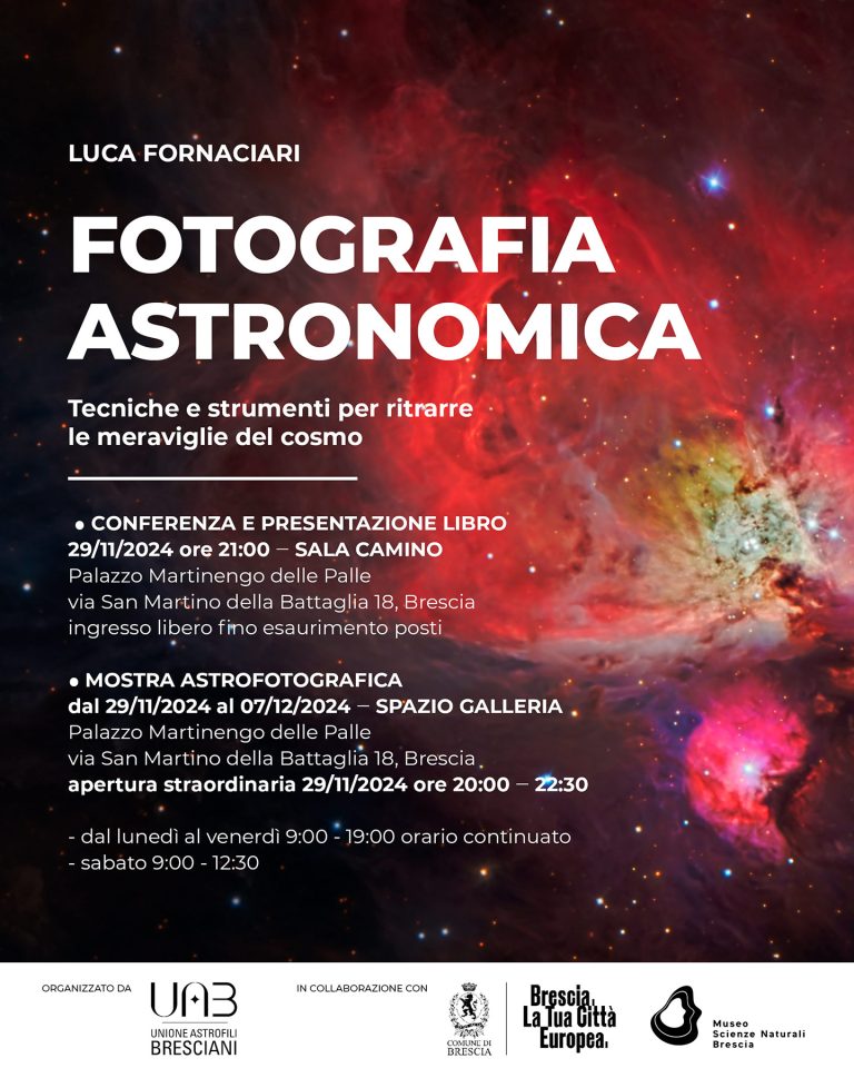 Conferenza di Fotografia Astronomica a Palazzo Martinengo di Brescia luca fornaciari