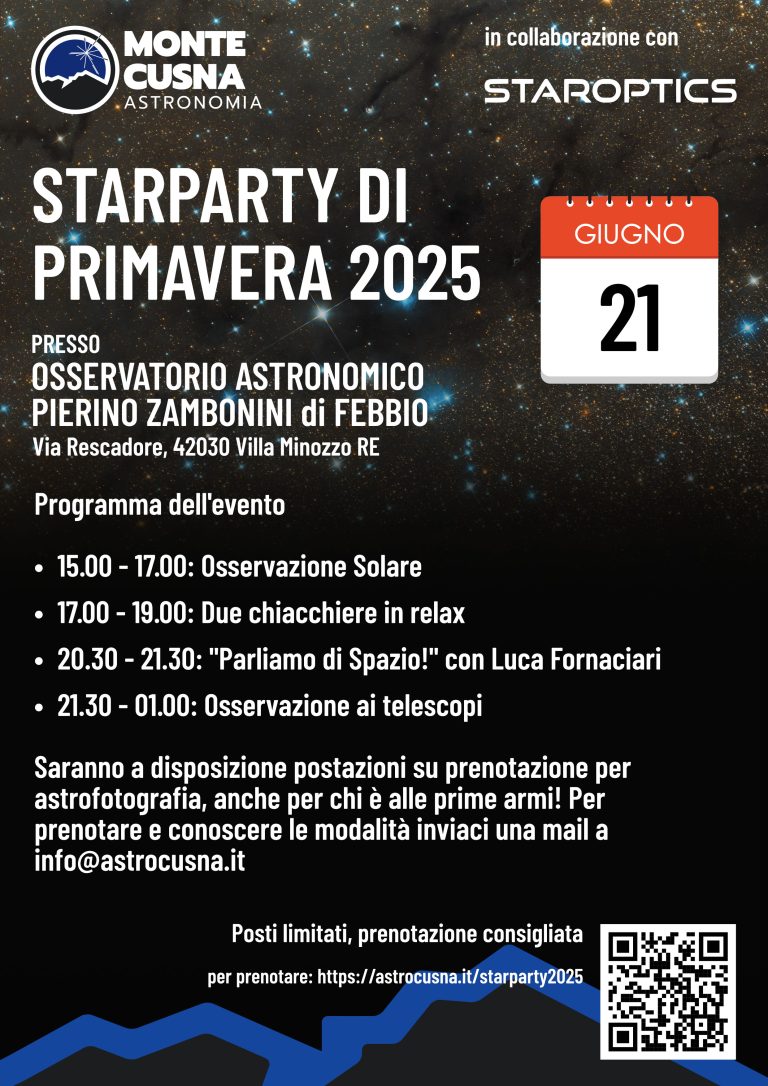 Star Party all’Osservatorio Astronomico di Febbio 21 giugno 2025​