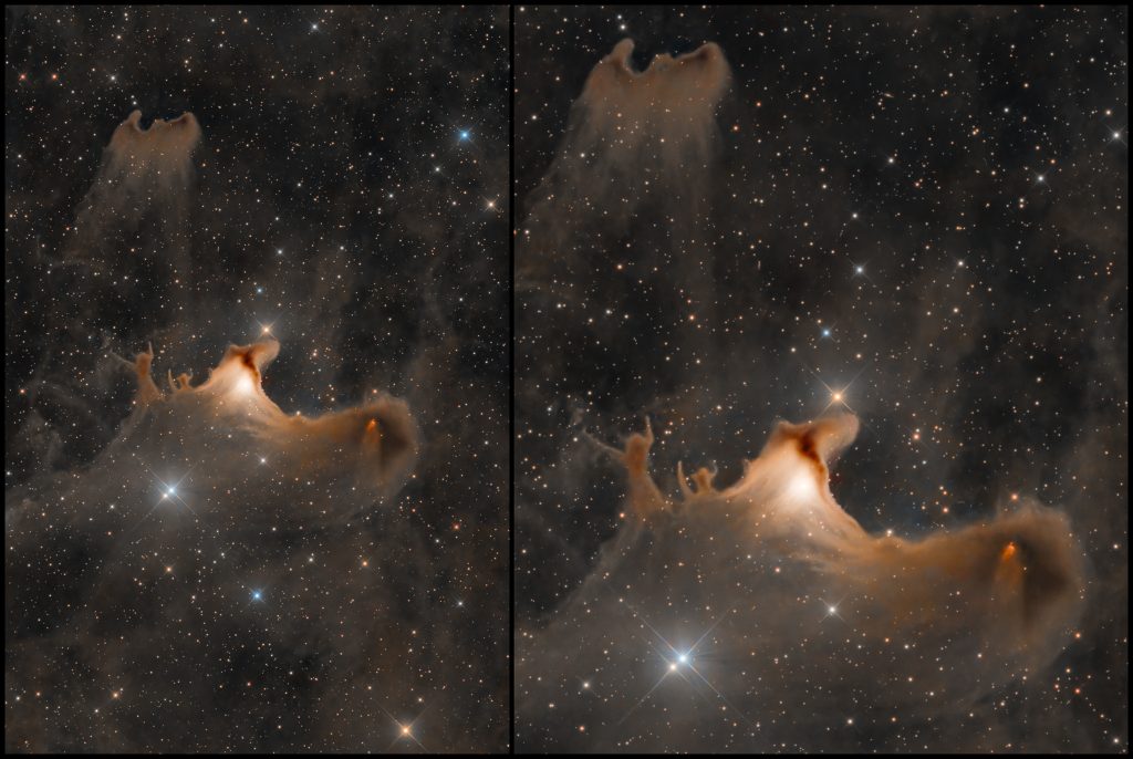 Astrofotografia sulla Nebulosa Fantasma nel Cefeo Sh2-136