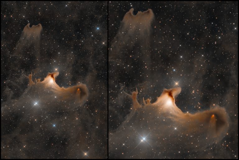Astrofotografia sulla Nebulosa Fantasma nel Cefeo Sh2-136