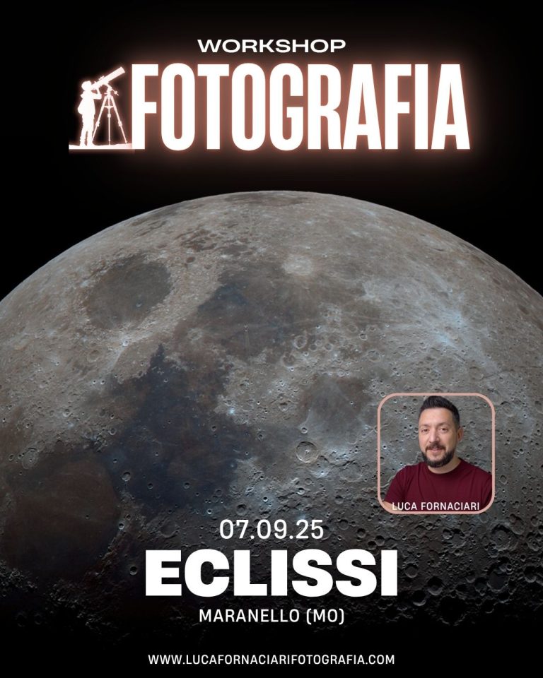 workshop Eclissi di Luna imaging planetario Fotografiamo l'eclissi totale di Luna del 7 settembre 2025