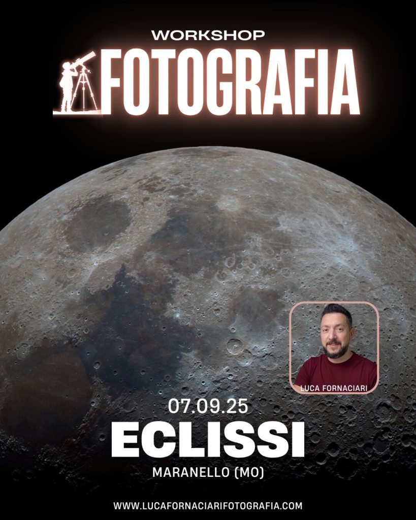 workshop Eclissi di Luna imaging planetario Fotografiamo l'eclissi totale di Luna del 7 settembre 2025