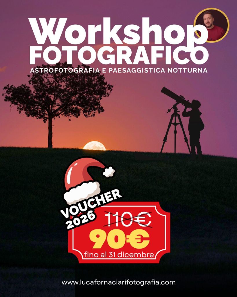 Sconti voucher workshop di astrofotografia e paesaggistica notturna via lattea