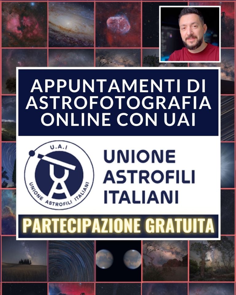 Incontri gratuiti di Astrofotografia online con UAI
