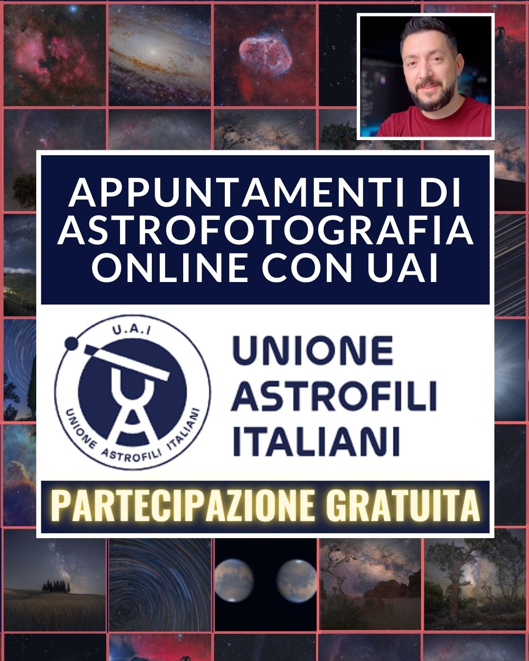 Incontro online di astrofotografia con UAI — partecipazione gratuita