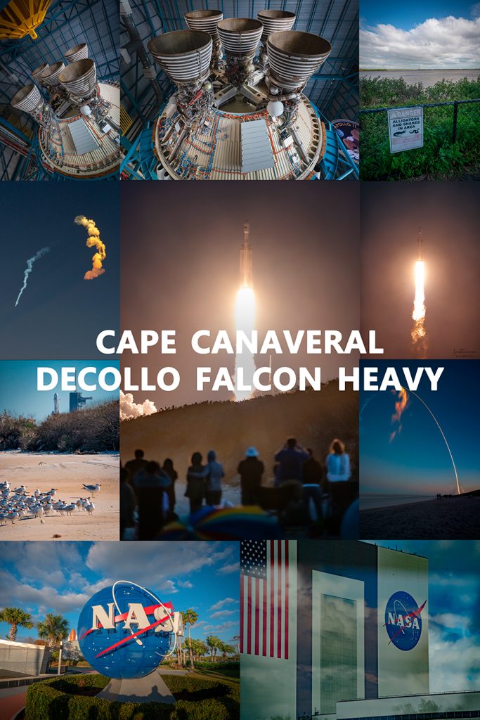 Cape Canaveral decollo Falcon Heavy SpaceX fotografare razzo