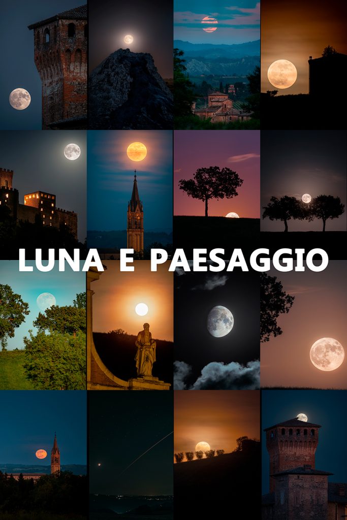 Luna e Paesaggio fotografia ambientata terrestre
