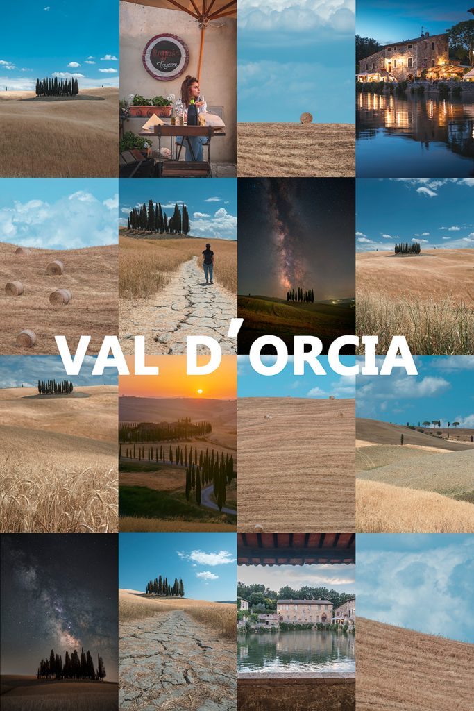 Val d'Orcia cipressi via lattea astrofotografia workshop fotografico viaggio