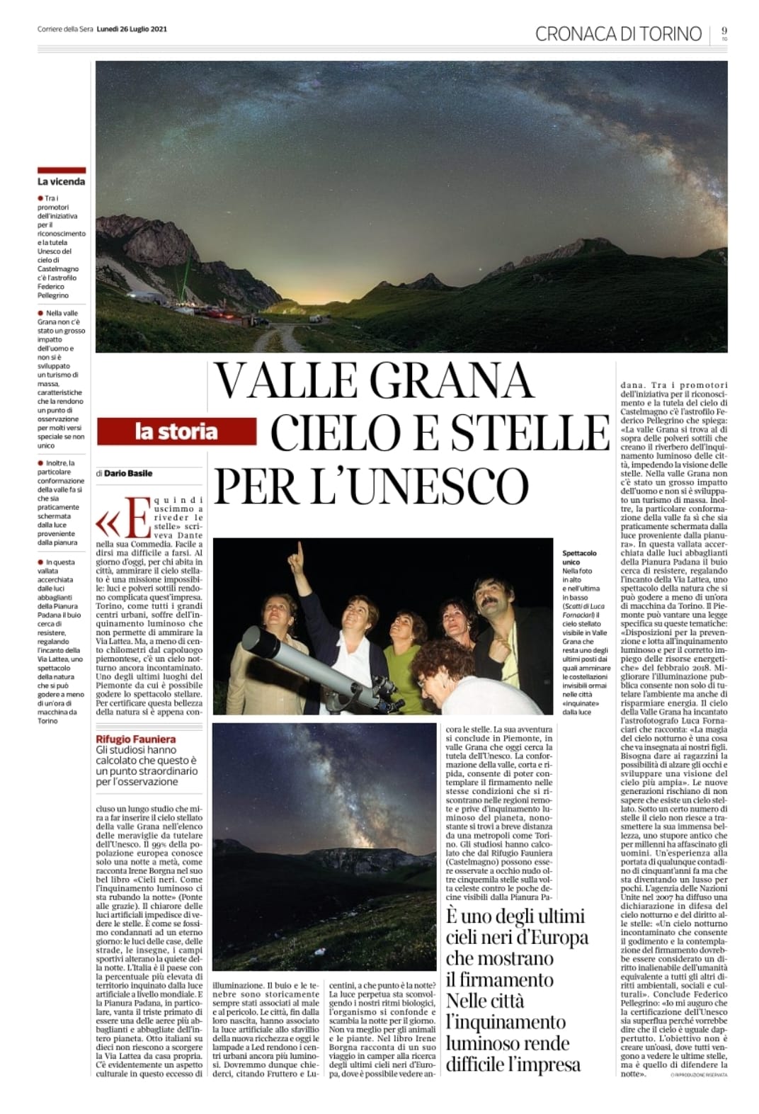 Corriere della Sera — Valle Grana