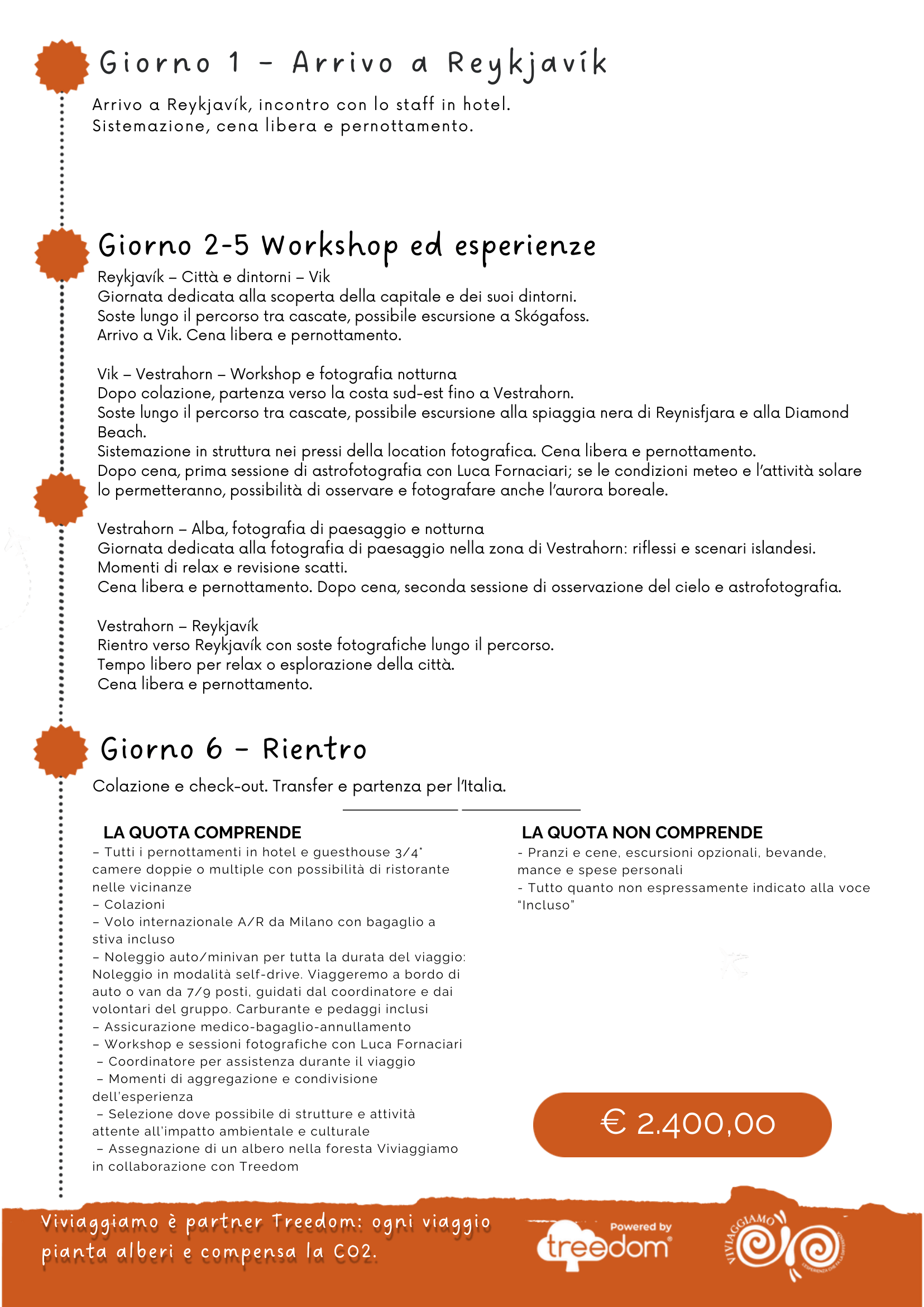 Programma viaggio Islanda