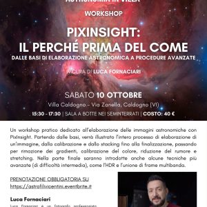PixInsight: il perché prima del come — Workshop a Villa Caldogno